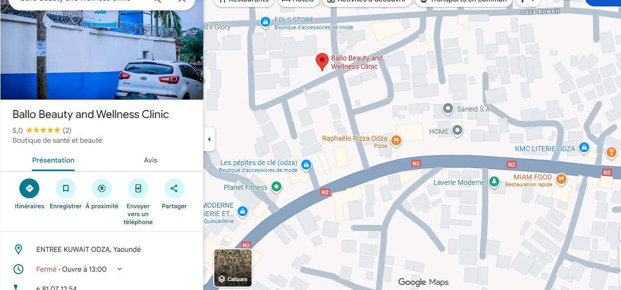 Map to Ballo Beauty and Wellness Clinic